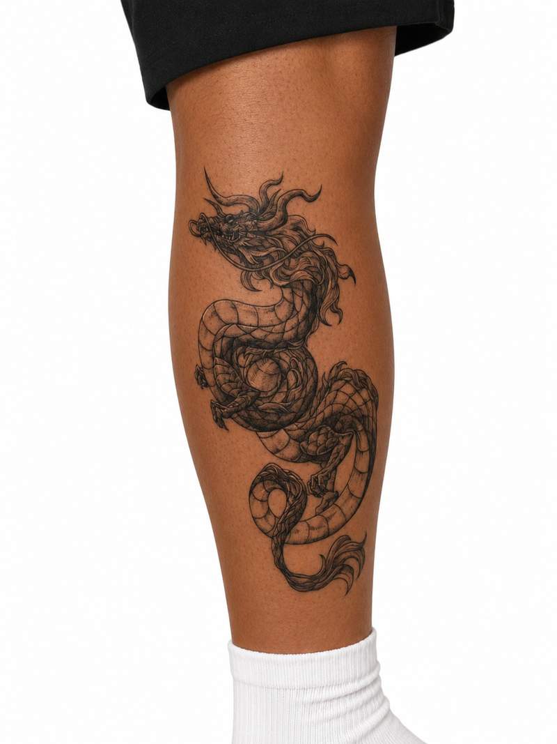 Dragon temporary tattoo sticker, waterproof magic tattoo, lasts up to 15 days, fake tattoo, semi-permanent tattoo