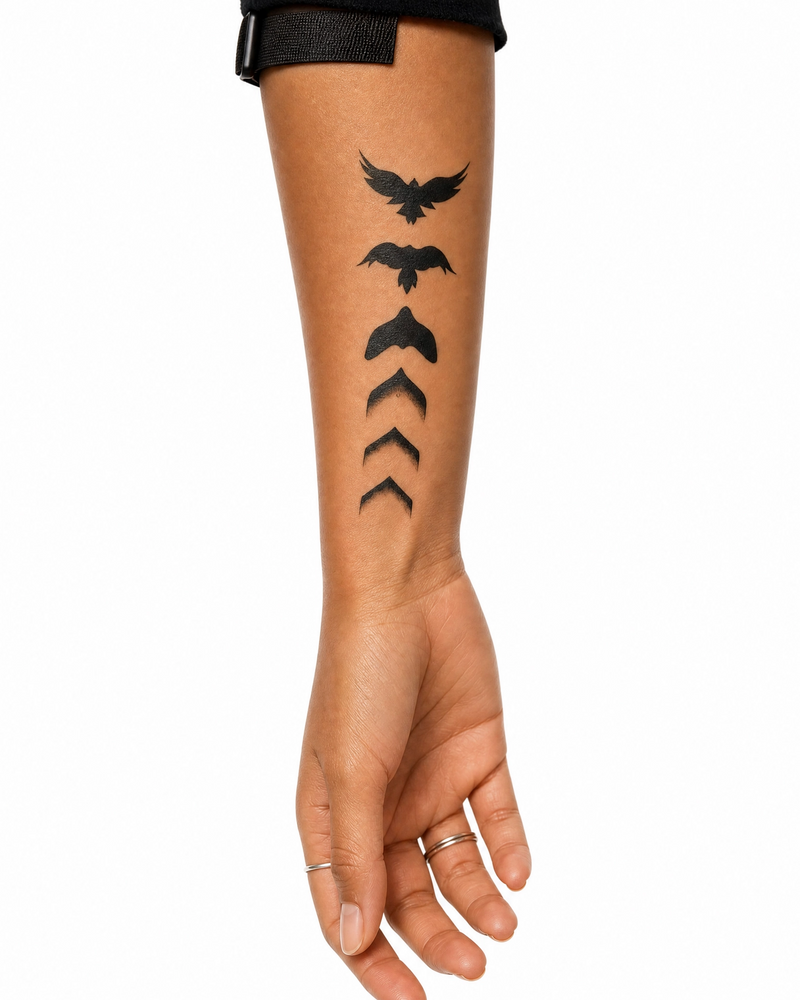 Bird Temporary Tattoo, Lasts Up To 15 Days New Technology Magic Waterproof Semi-Permanent Sticker.