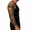 Large Full Arm Sleeve Waterproof Temporary Tattoo Sticker Clock Rose Flower Dove Bird Totem Fake Tattoo Body Art Men Women Leg