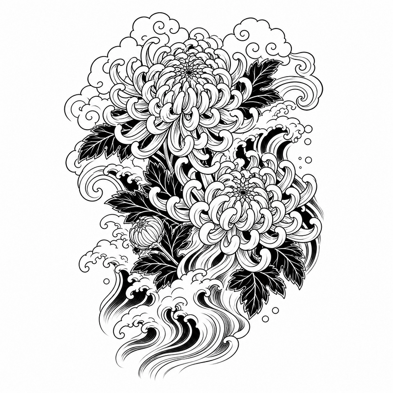 Floral & Vagues Japonaises