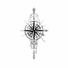 Compass temporary tattoo sticker, waterproof magic tattoo, lasts up to 15 days fake tattoo, semi-permanent tattoo